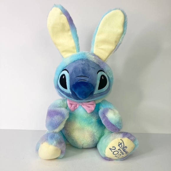 Disney Store Other - Disney Store 2020 Pastel Tie Dye Easter Bunny Stitch Alien 15" Plush Rabbit Toy